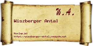 Wiszberger Antal névjegykártya